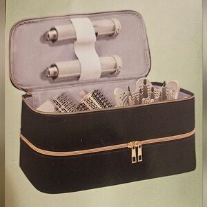 Black Hair Dryer Wand Or Flat Iron Travel Or Storage Case